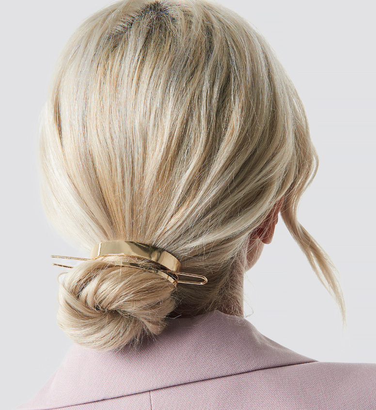 Lea Messy Bun Hair (Silver)