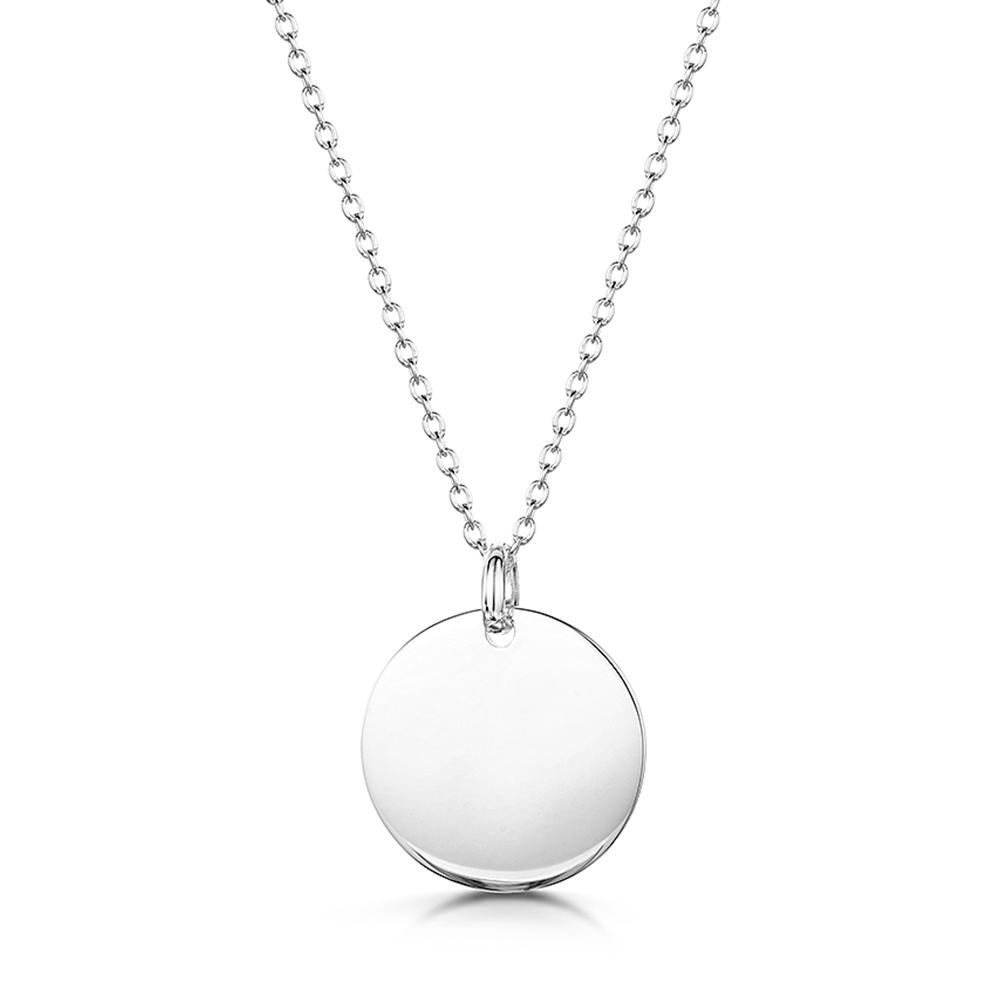 Sterling Silver Loose Disk Necklace l'!,
