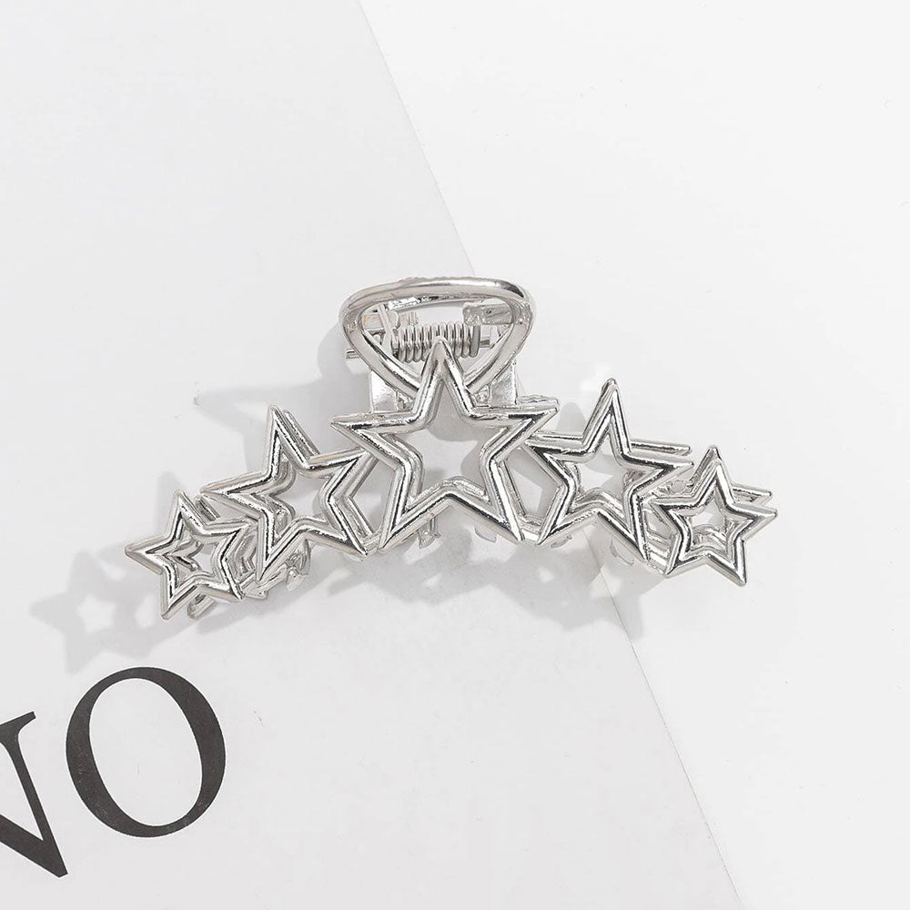 Star Decor Hair Claw (Silver)