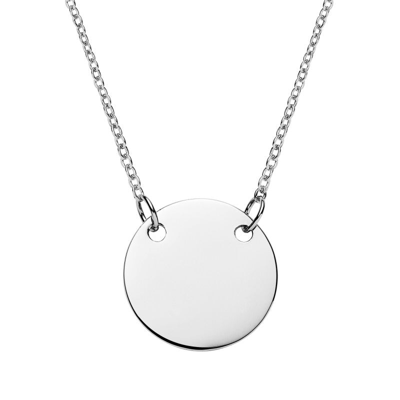 Sterling Silver Disk Necklace