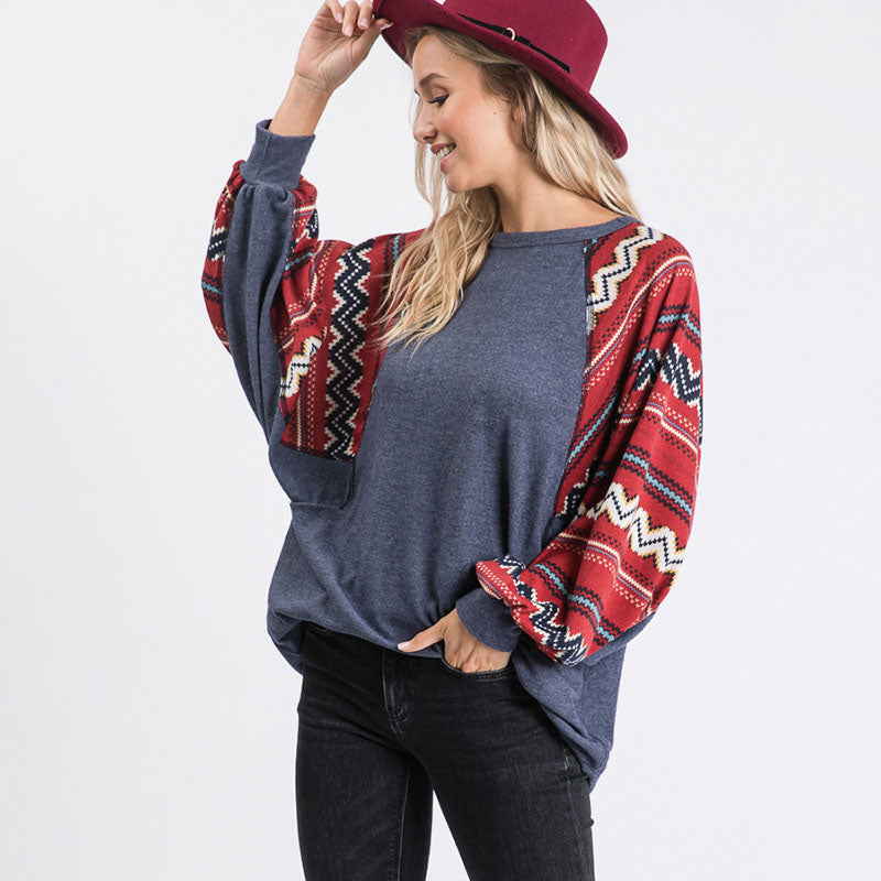Rinna Aztec Jumper Navy