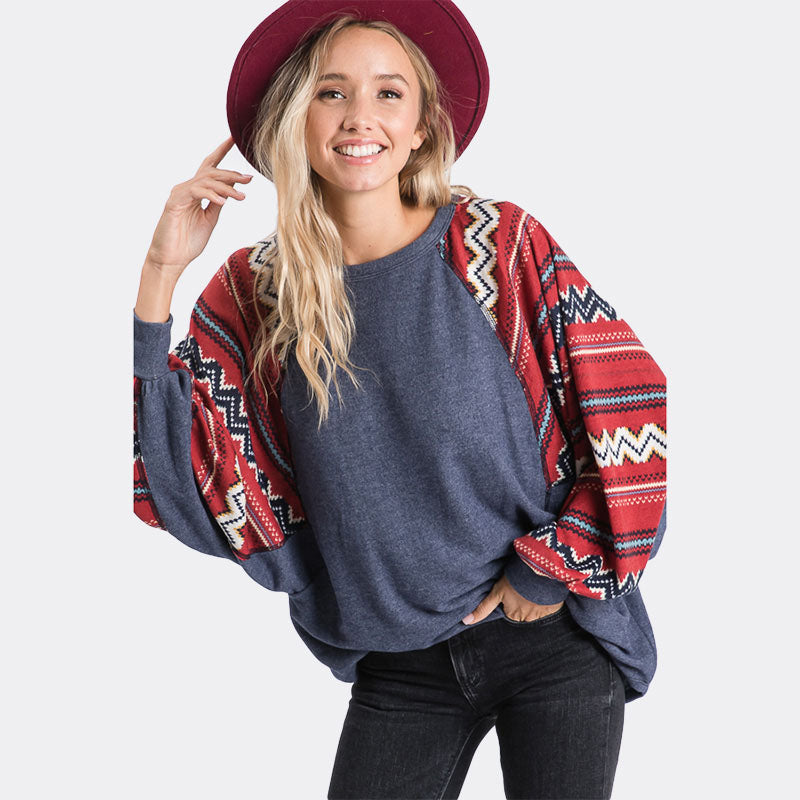 Rinna Aztec Jumper Navy