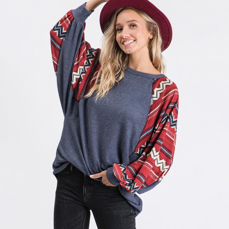 Rinna Aztec Jumper Navy