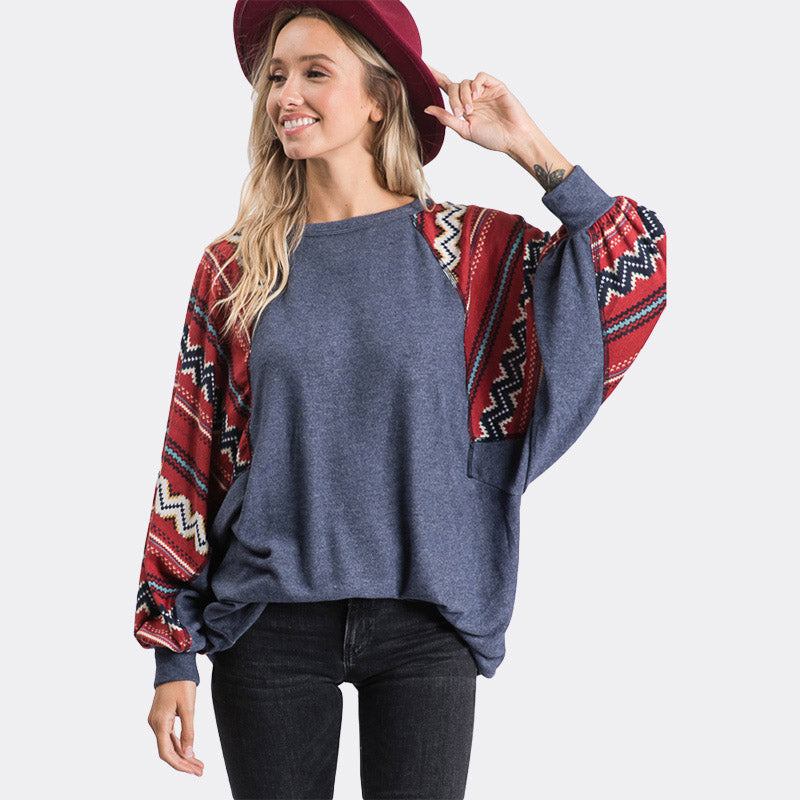 Rinna Aztec Jumper Navy