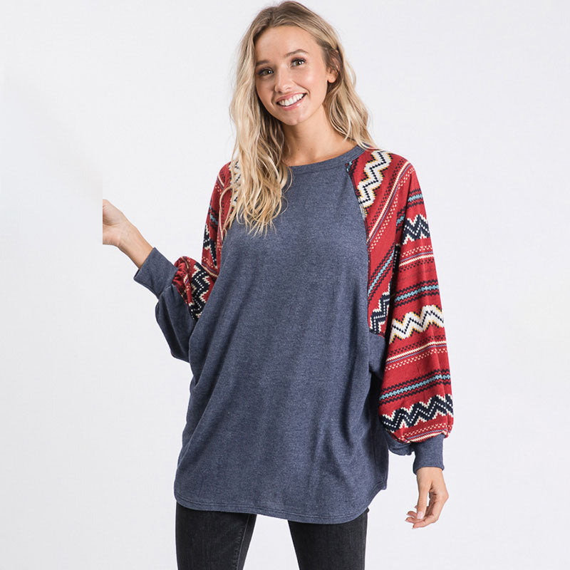 Rinna Aztec Jumper Navy