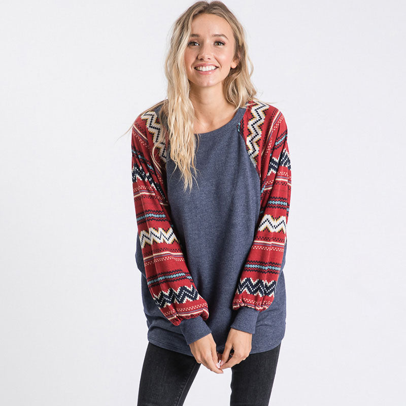 Rinna Aztec Jumper Navy