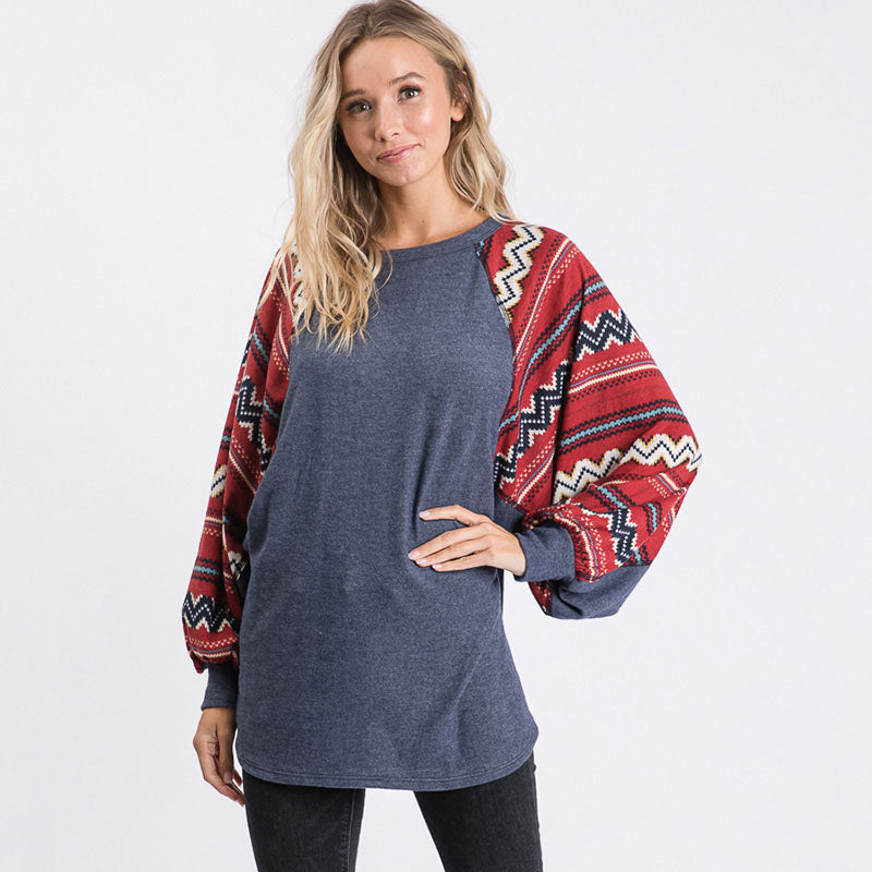 Rinna Aztec Jumper Navy