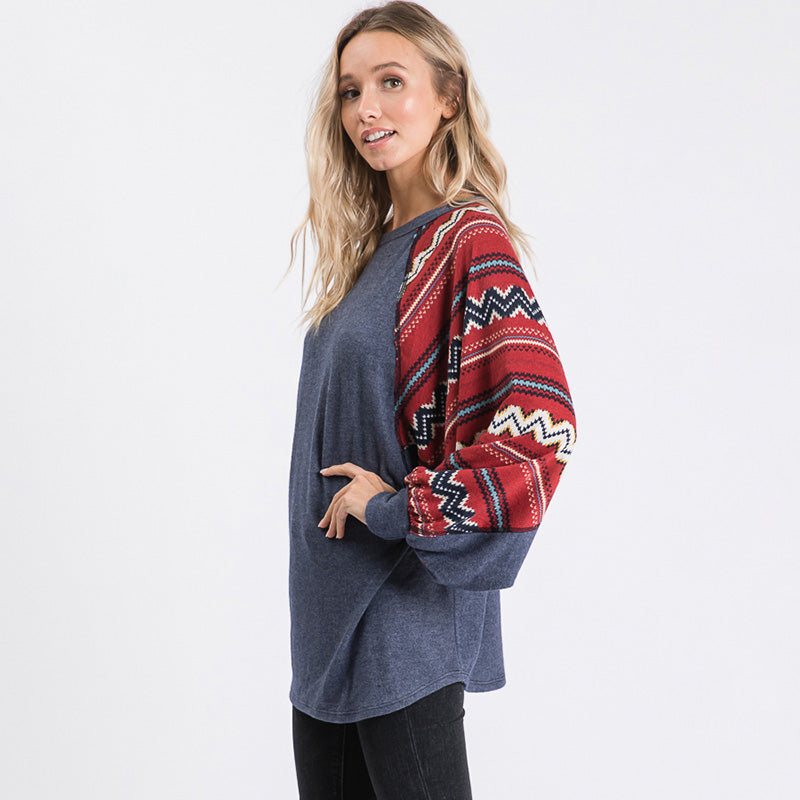 Rinna Aztec Jumper Navy