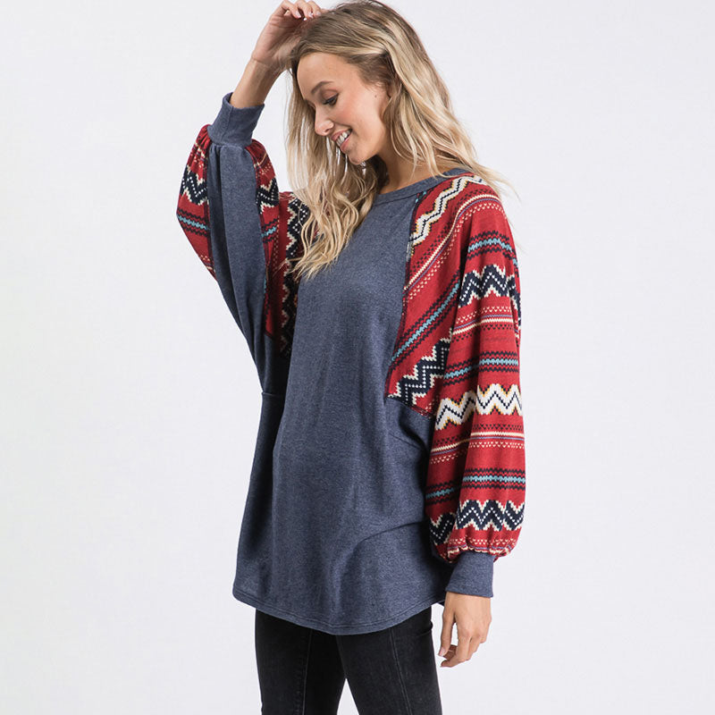 Rinna Aztec Jumper Navy