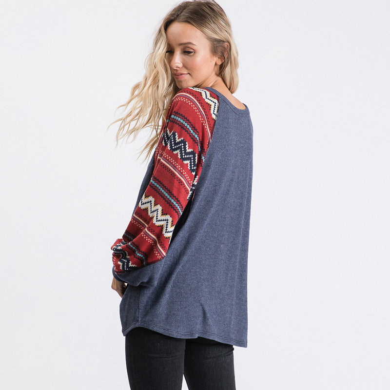 Rinna Aztec Jumper Navy