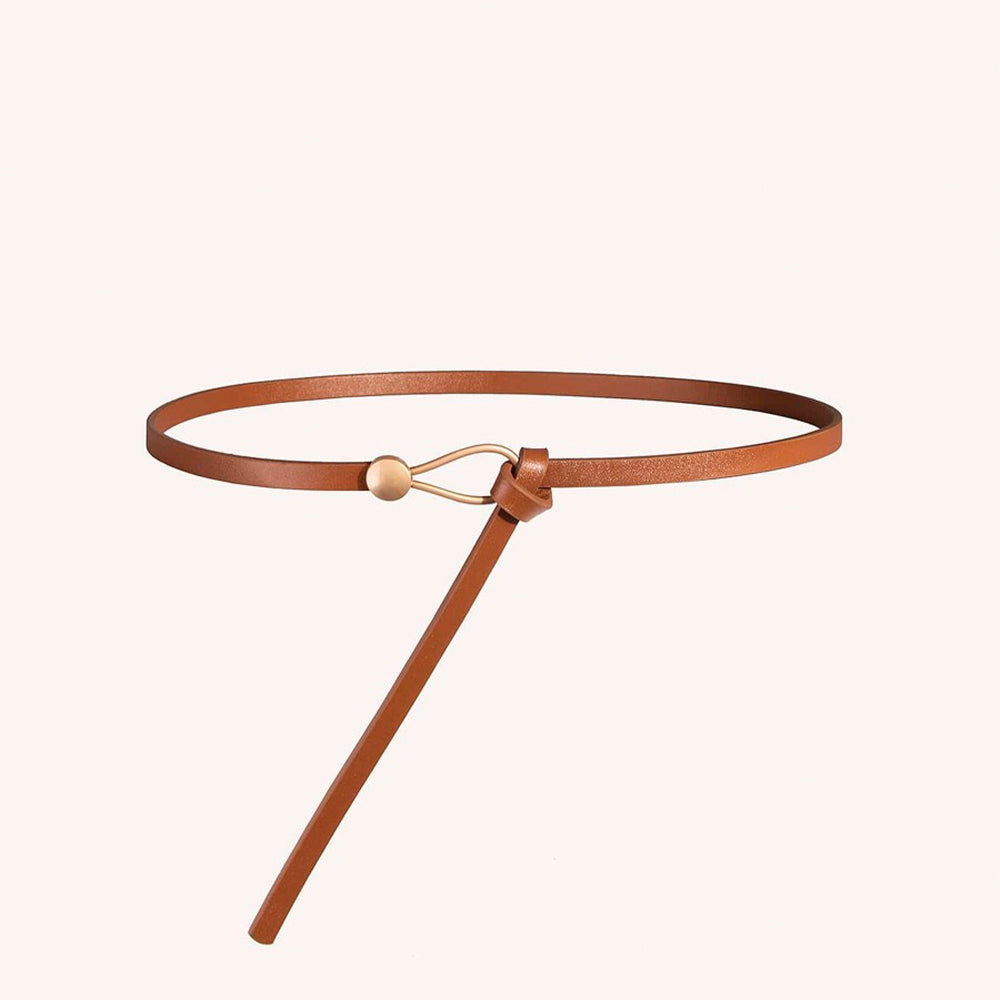 Brown Tie Belt