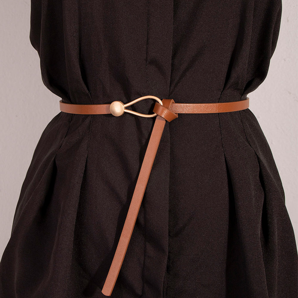 Brown Tie Belt