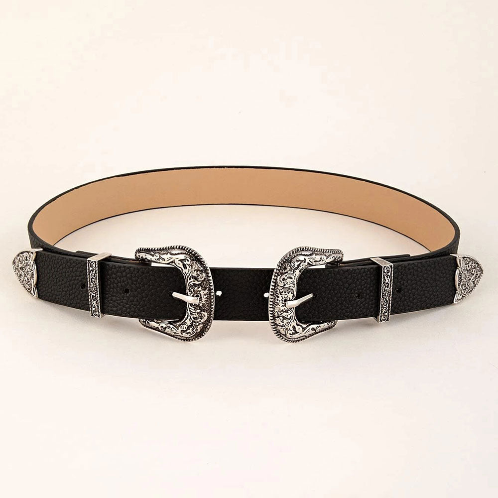 Western Buckle Belt (Black)