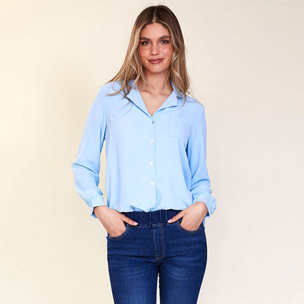 Nikki Shirt (Baby Blue) - The Casual Company