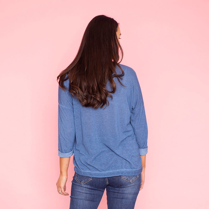 Carrie Lace Top (Blueberry)