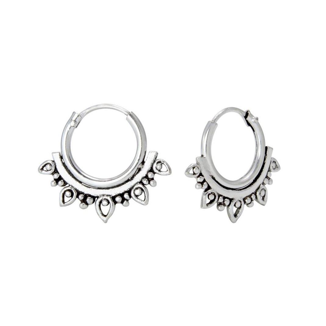 Boho Rapsody Hoop Earring Siver
