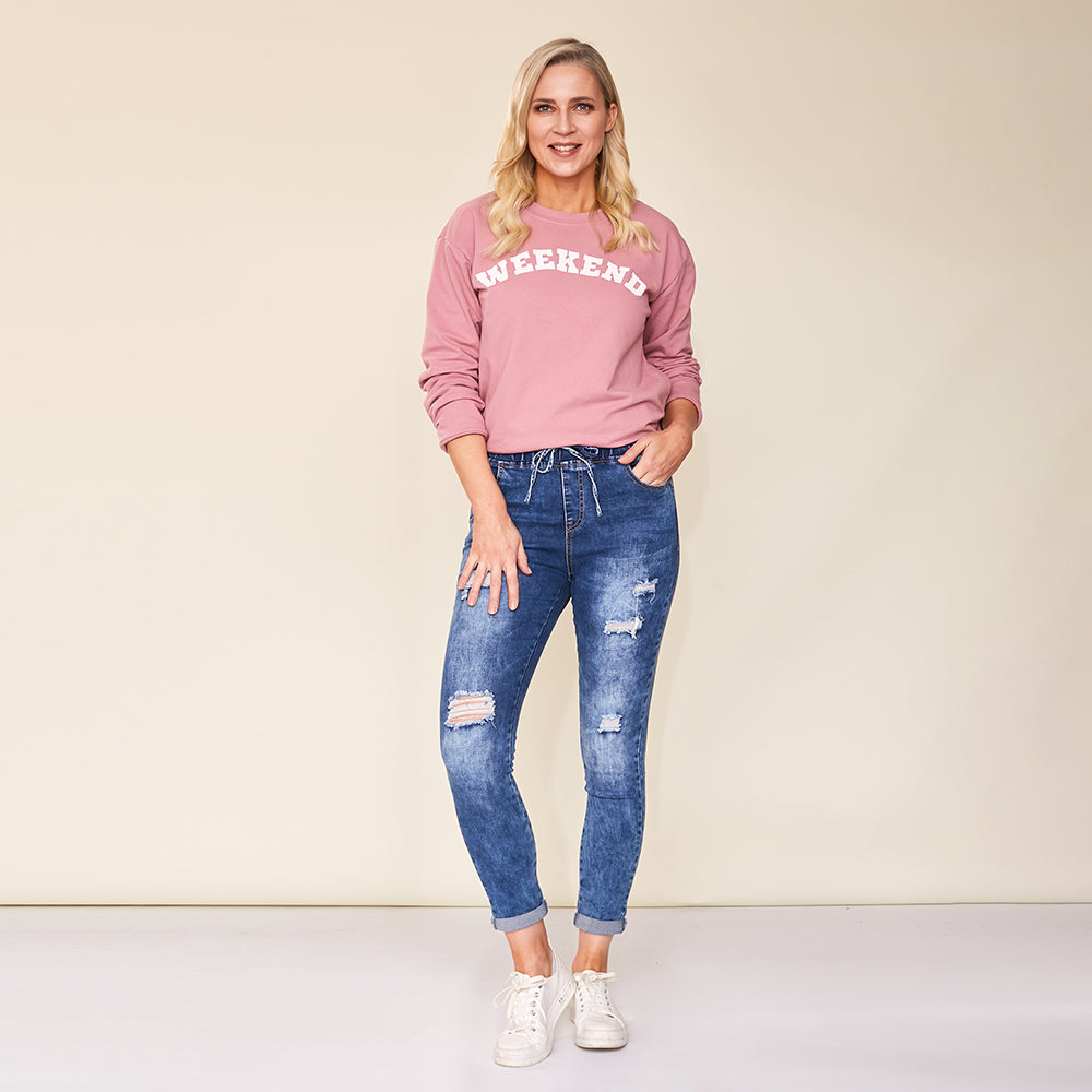 Dana Vintage Jeggings (Blue)