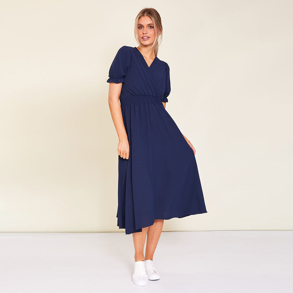 Belle Dress (Navy) - The Casual Company