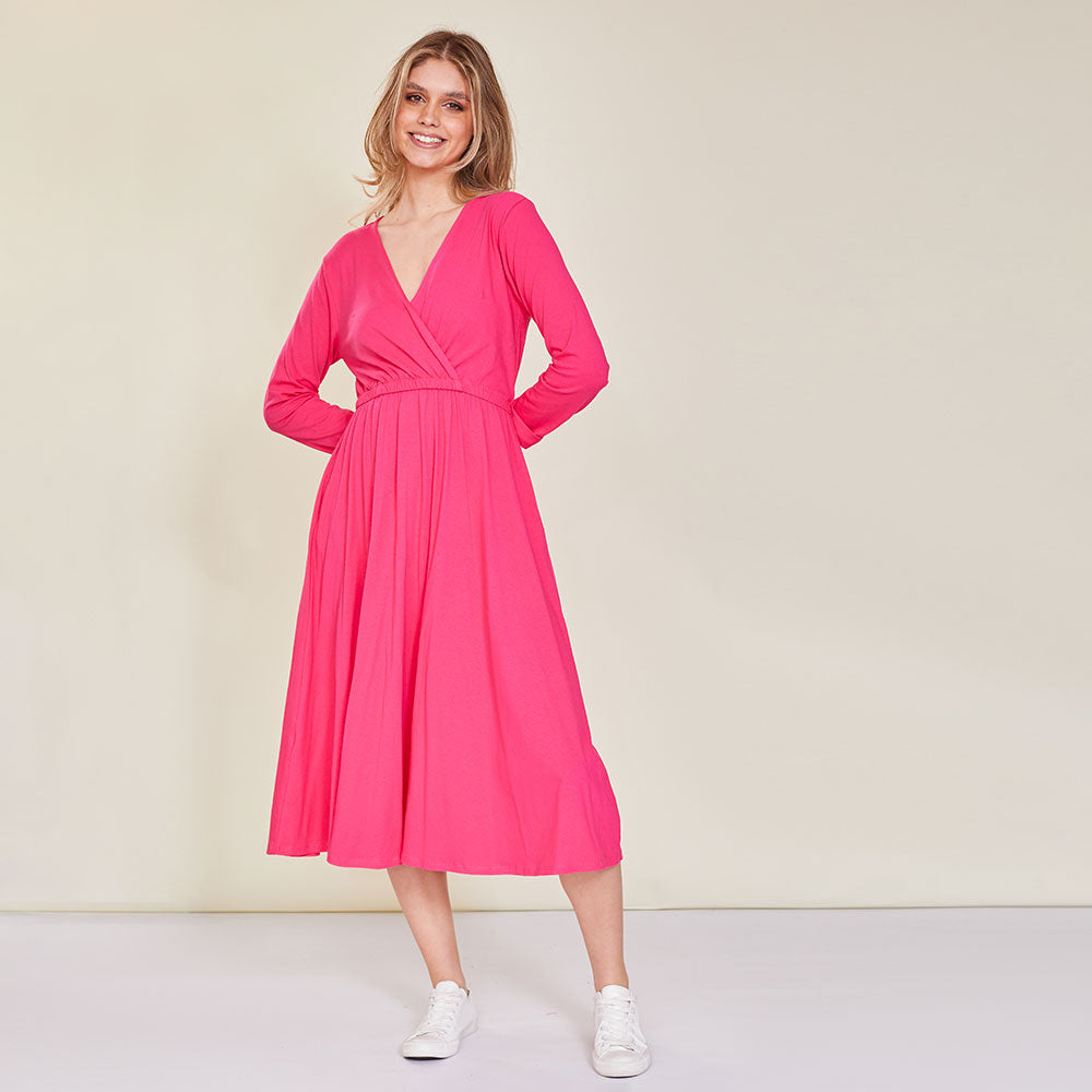 Sutton Dress (Fuchsia)