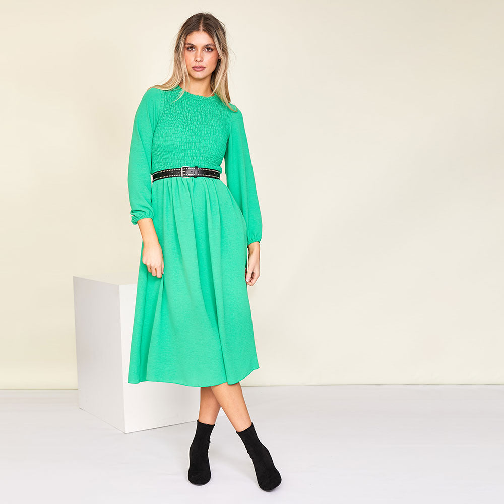 Aniston Dress (Green) - The Casual Company