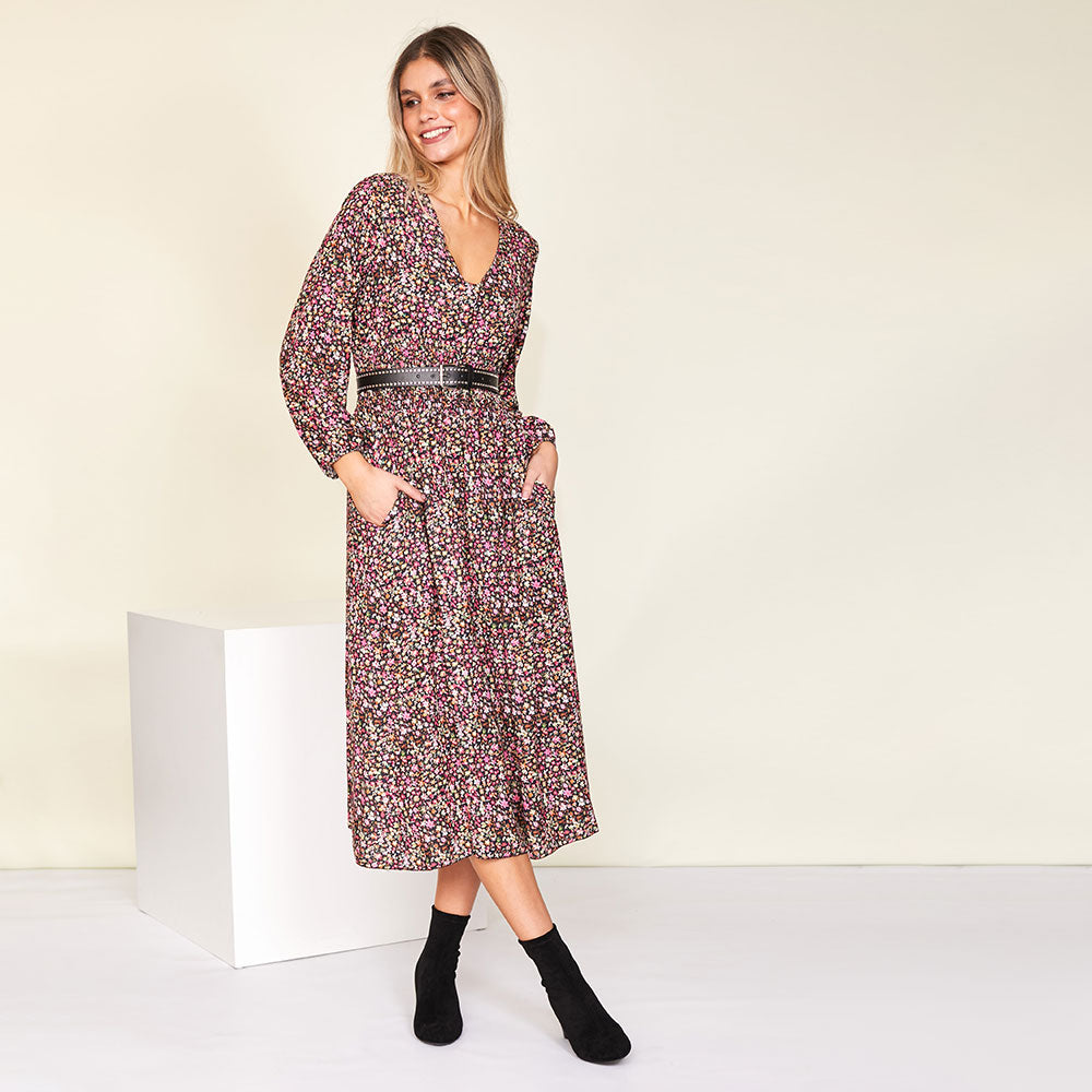 Emily Dress (Floral Pink)