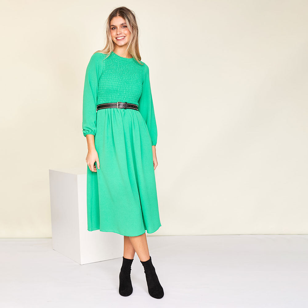 Aniston Dress (Green) - The Casual Company