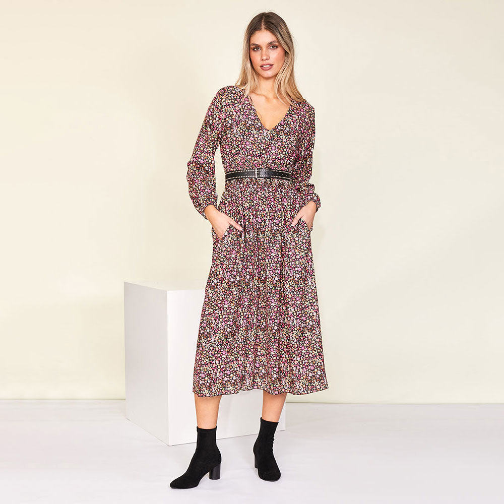 Emily Dress (Floral Pink)