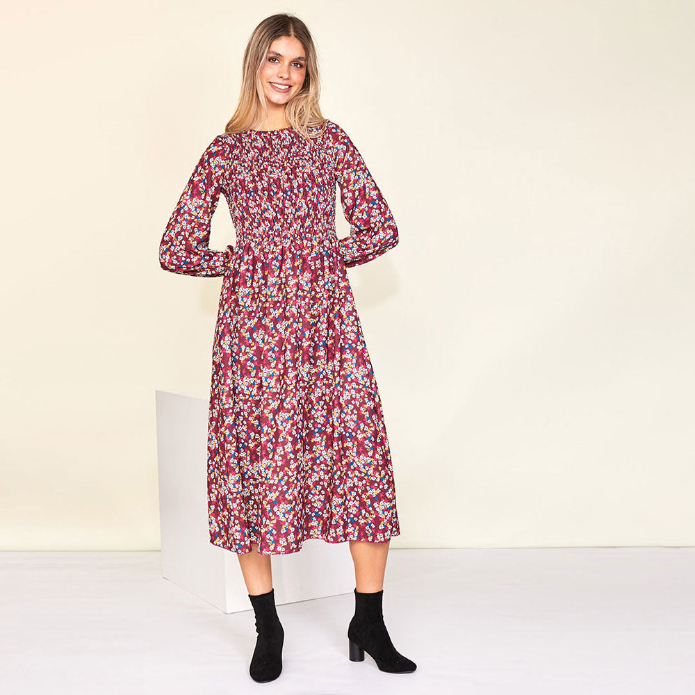 Laurel Dress (Burgundy)