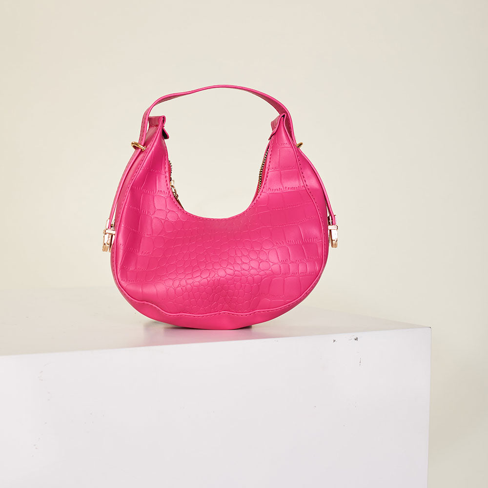 Chantel Hobo Bag (Neon Pink)