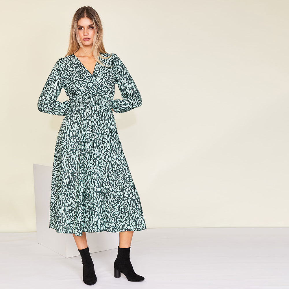 Ivy Wrap Dress (Green)