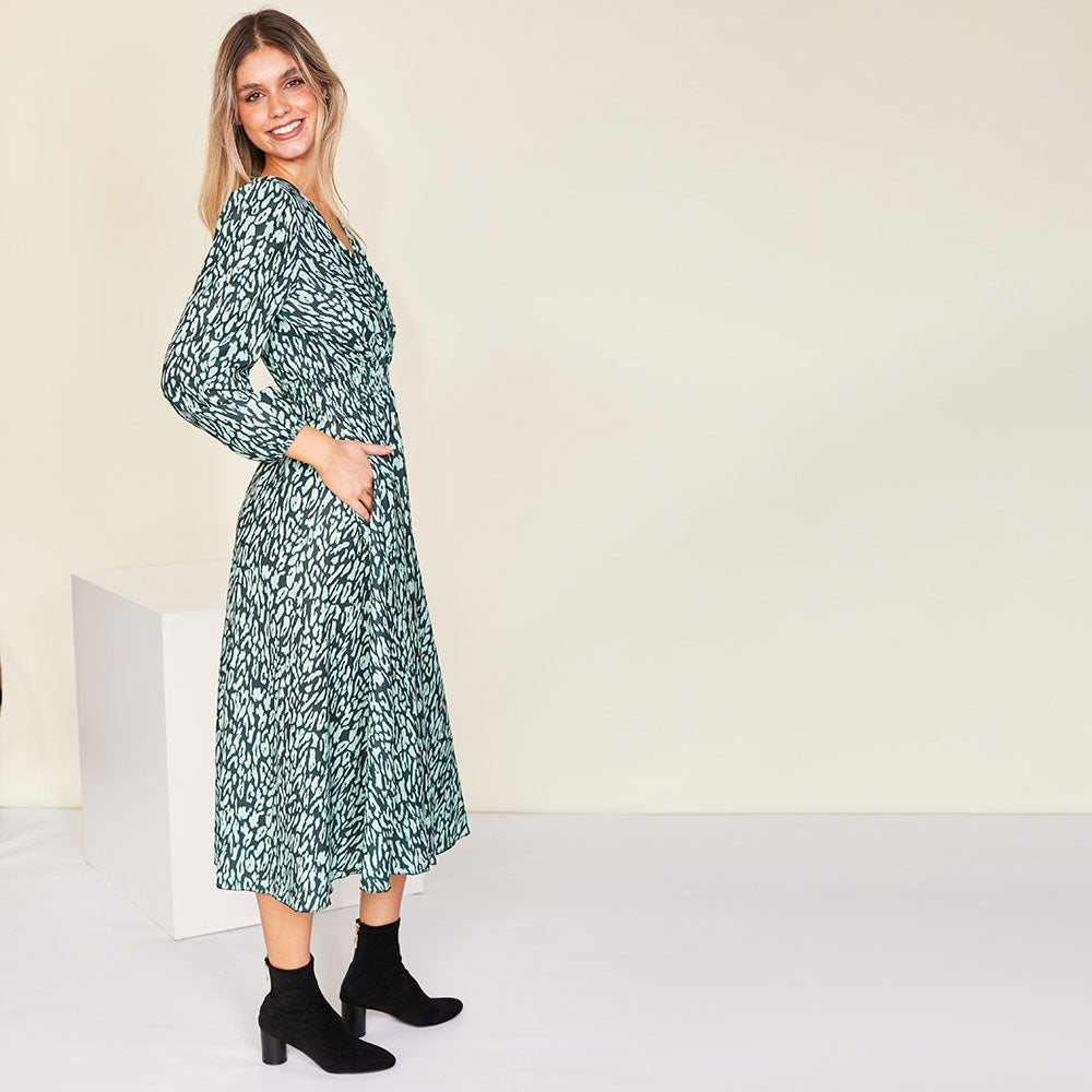 Ivy Wrap Dress (Green)