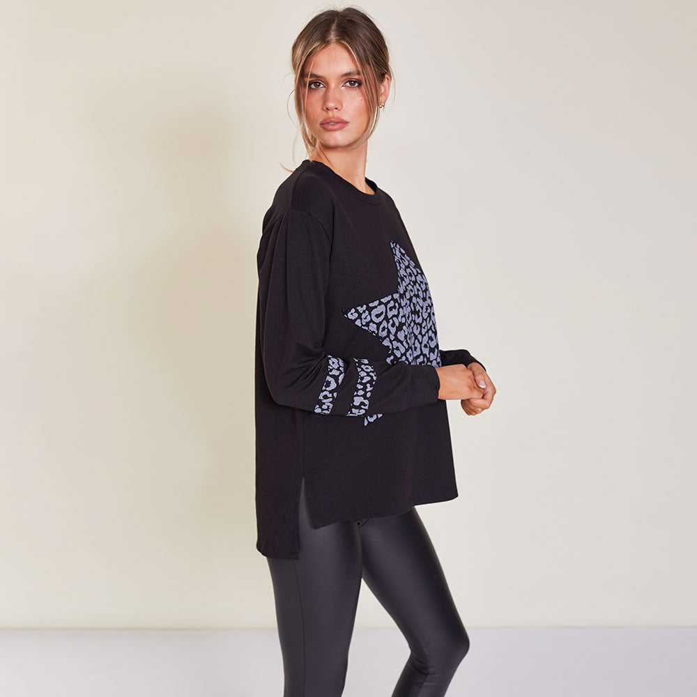 Ali Sweatshirt (Black) - The Casual Company