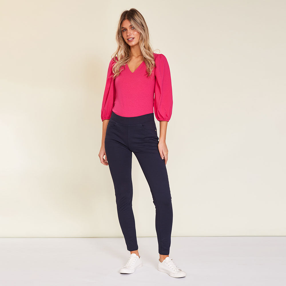 Chloe Leggings (Navy) - The Casual Company