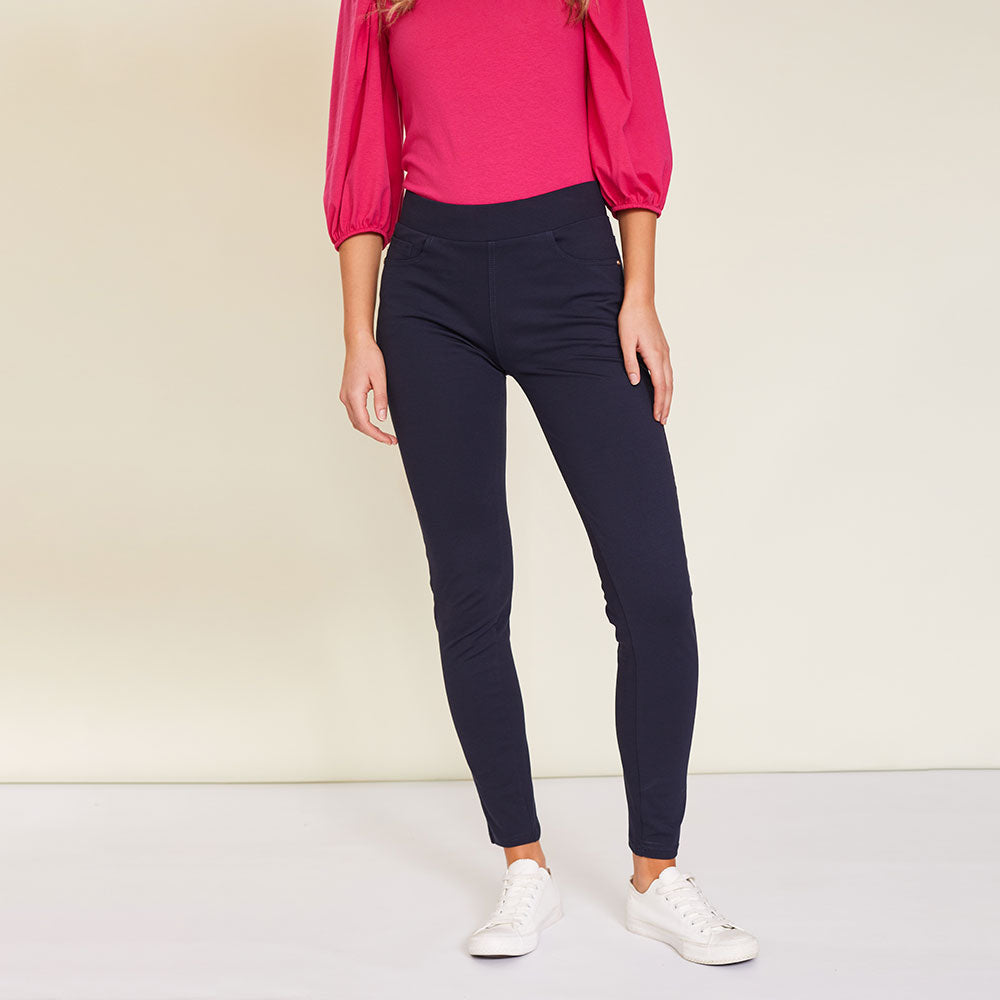 Chloe Leggings (Navy) - The Casual Company