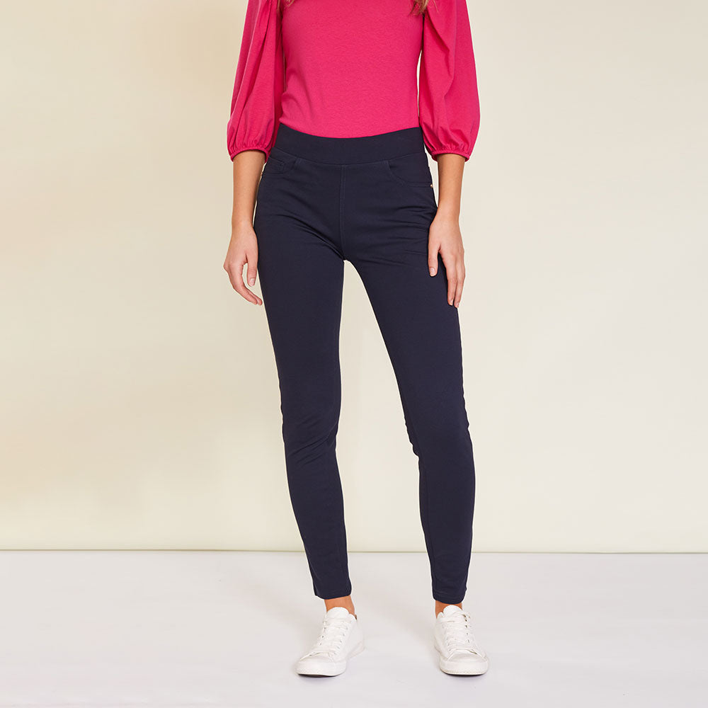 Chloe Leggings (Navy) - The Casual Company
