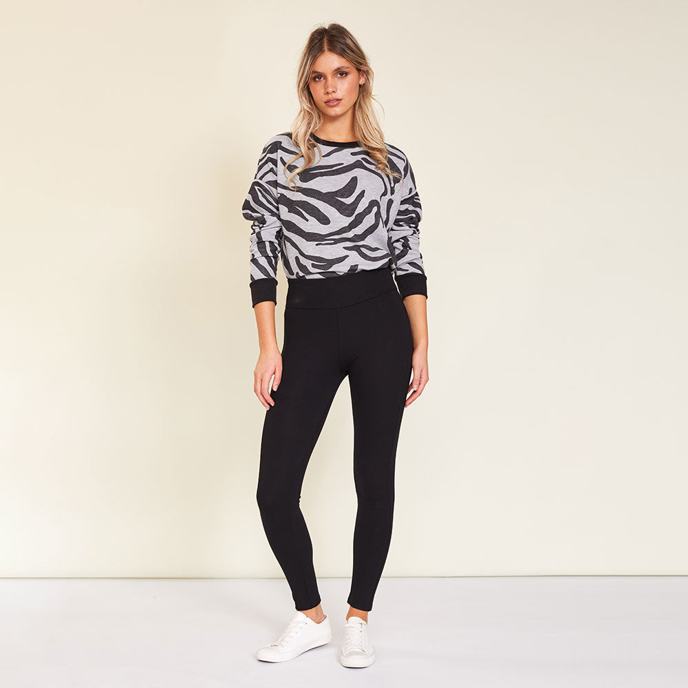 Holly Stretch Spandex Leggings (Black)