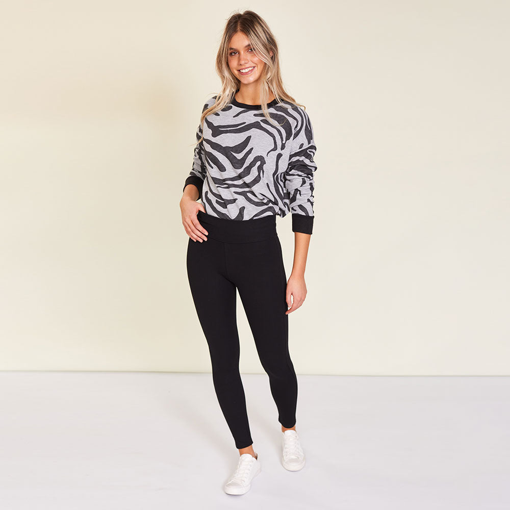 Holly Stretch Spandex Leggings (Black)