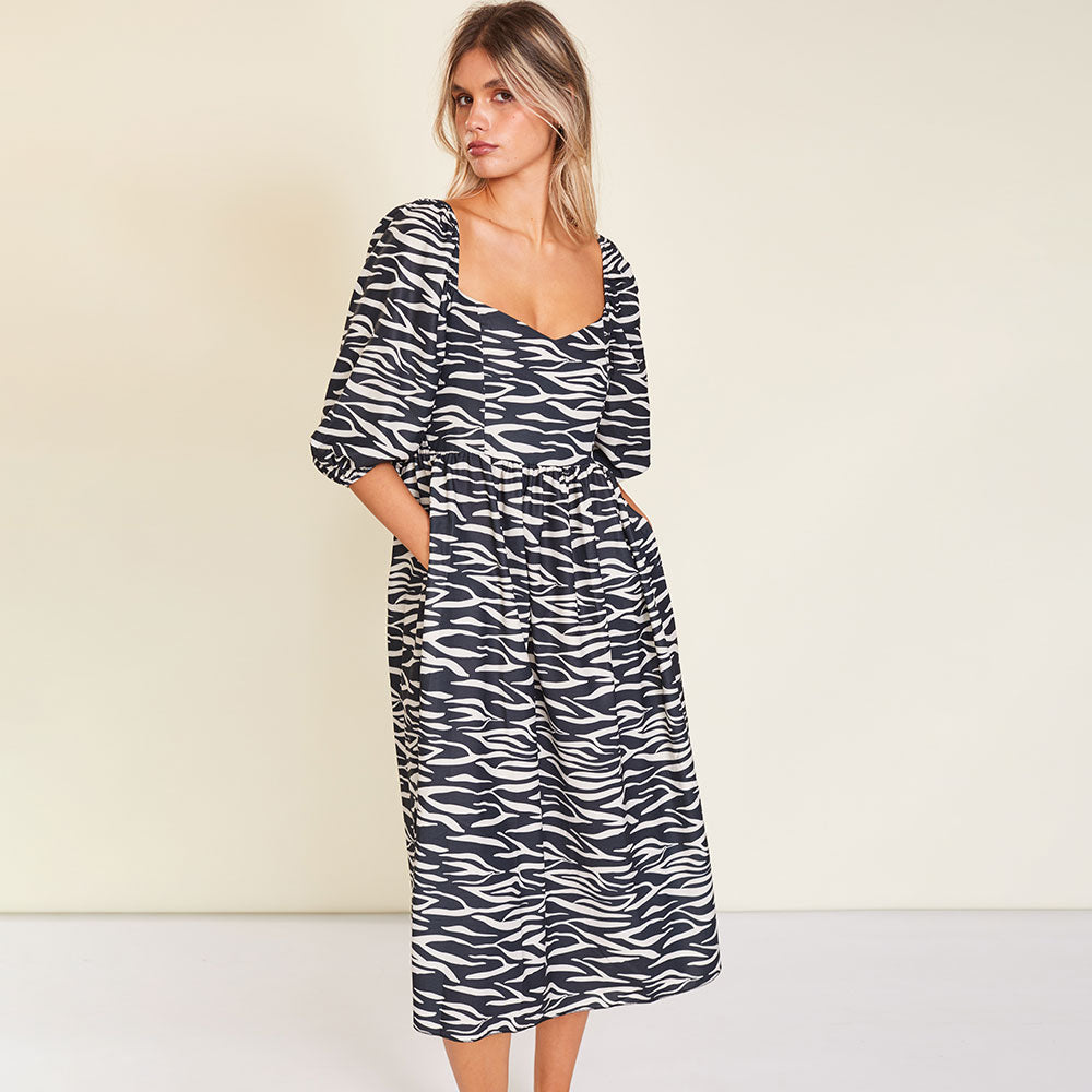 Kadie Dress (Zebra)