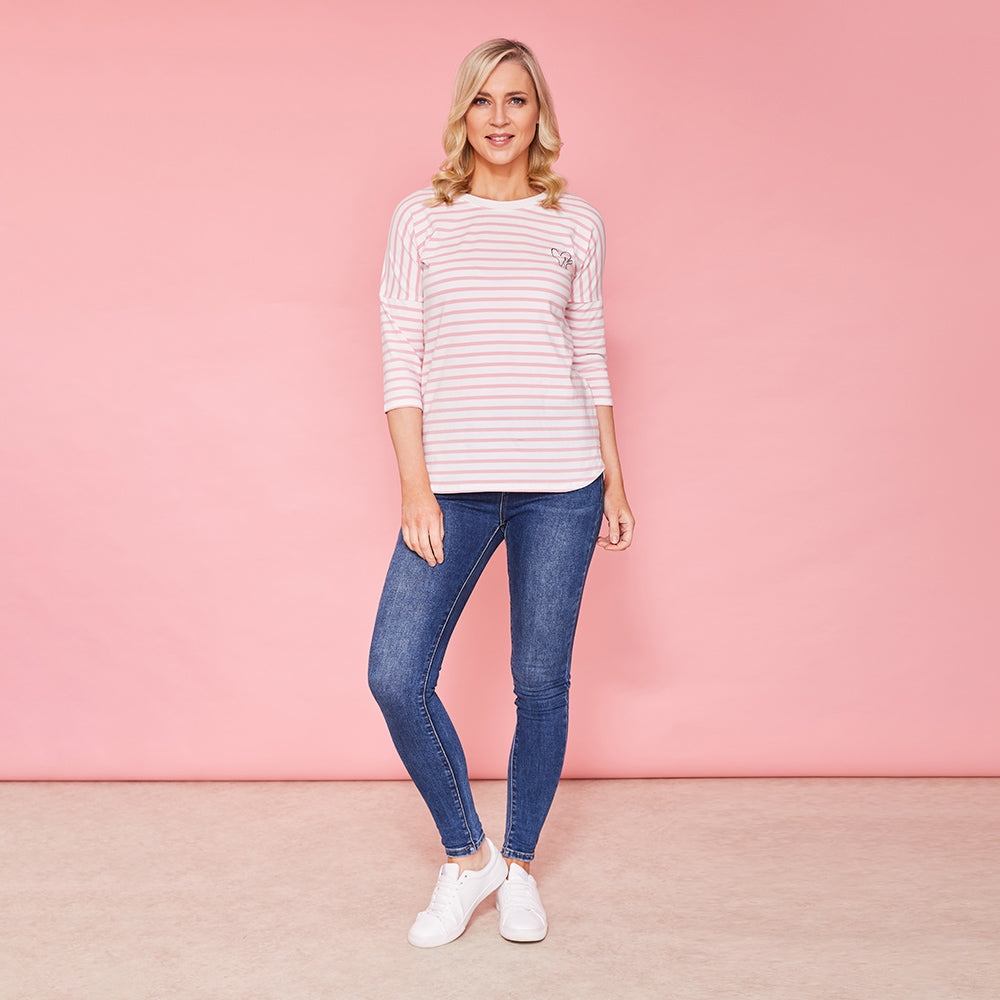Nova Top (Pink Stripe)
