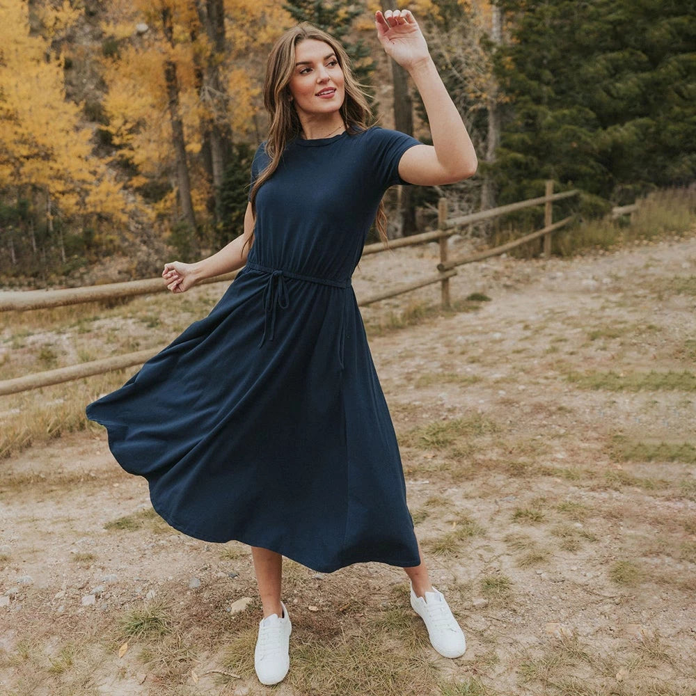 Piper Dress (Navy)
