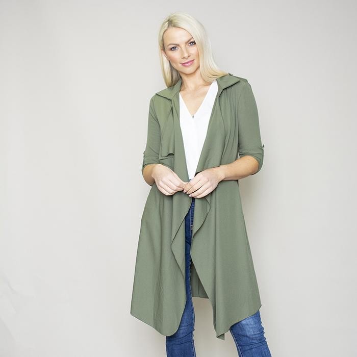 Jenny Waterfall Cardigan (Khaki)