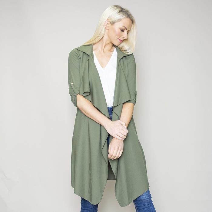 Jenny Waterfall Cardigan (Khaki)