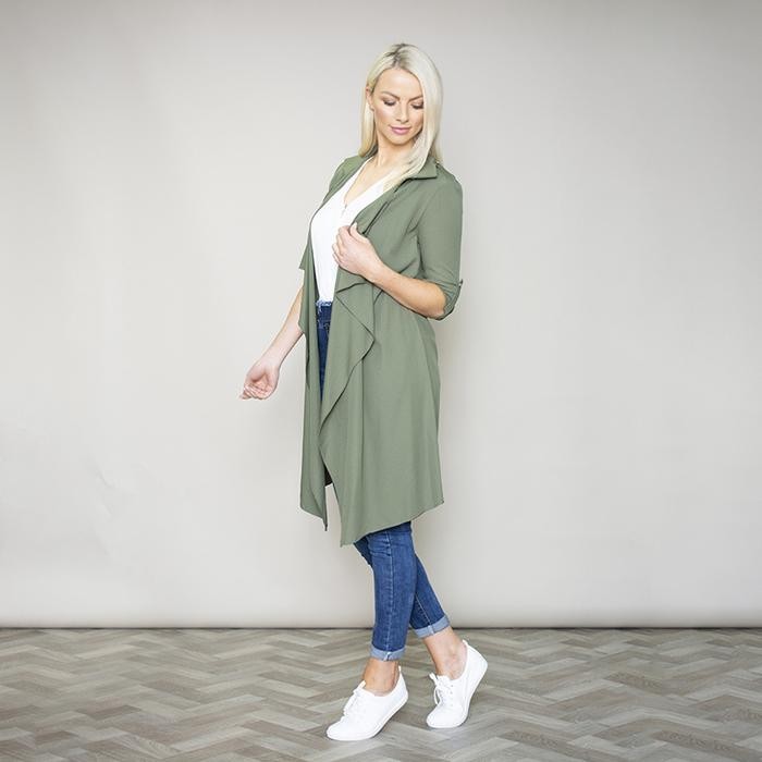 Jenny Waterfall Cardigan (Khaki)