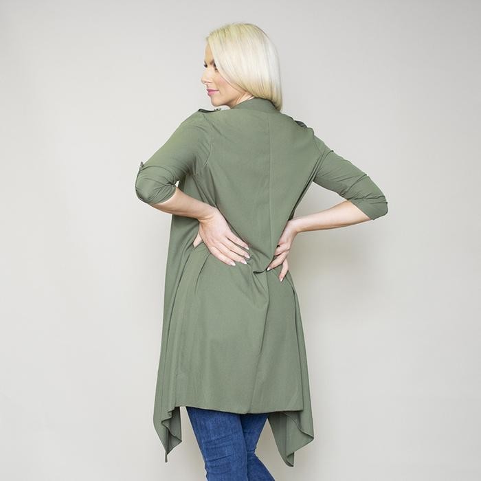Jenny Waterfall Cardigan (Khaki)