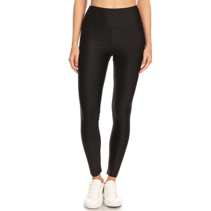 Elastic Shine Leggings Black