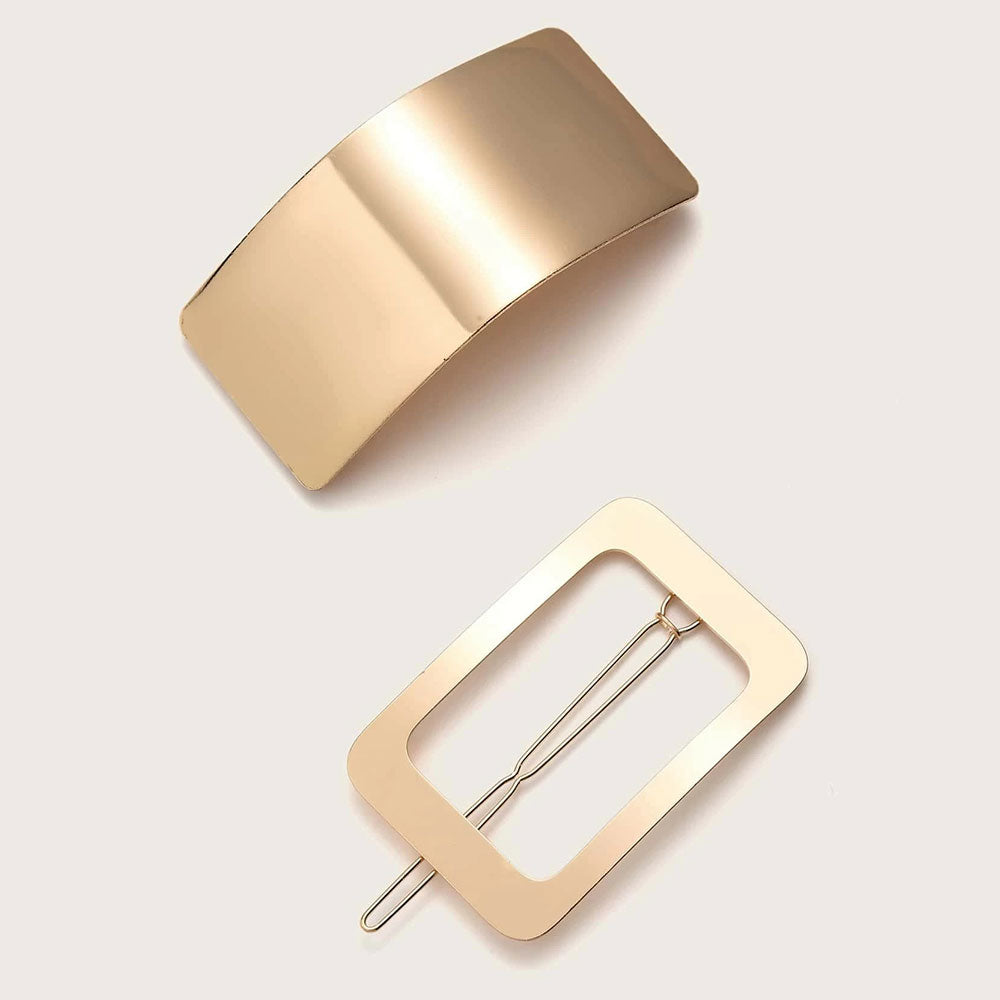 2pcs Hair Clip (Gold) - The Casual Company