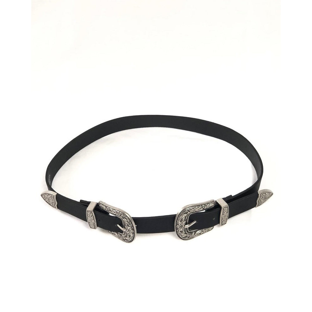Patty Double Buckle Belt (Black)