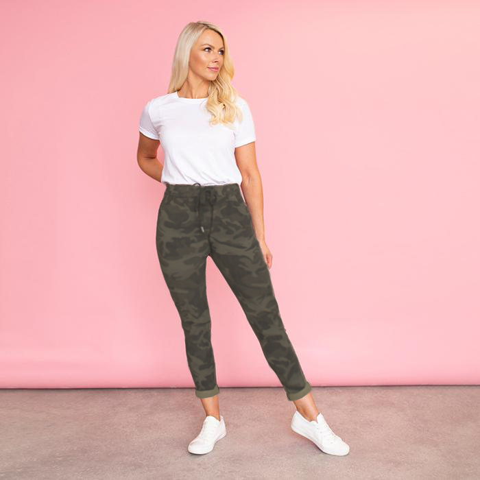 Sia Relaxed Stretch Jogger (Army)