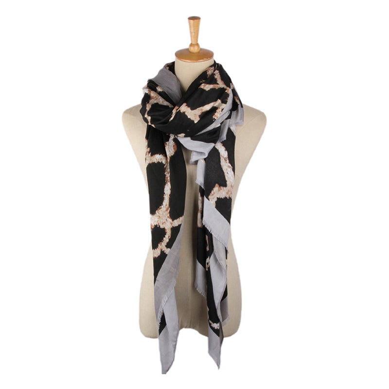 Sara Print Scarf (Taupe)