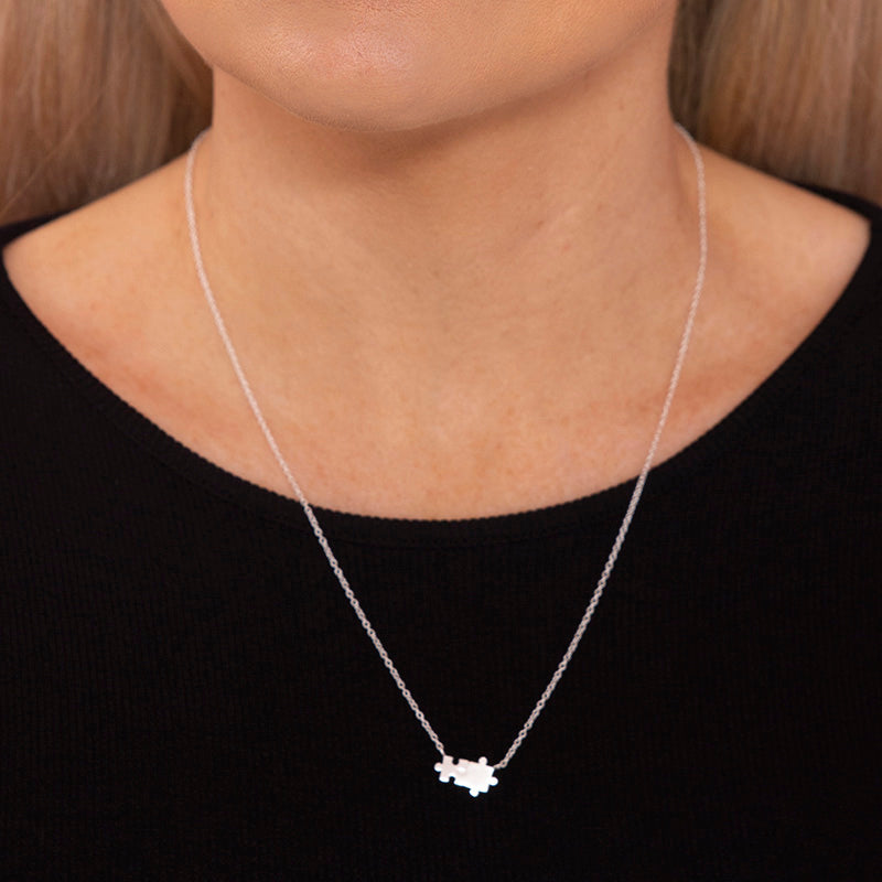 Sterling Silver Jigsaw Necklace